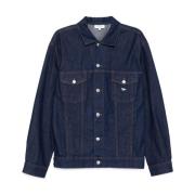 Maison Kitsuné Klassisk Trucker Jacket för Män Blue, Herr