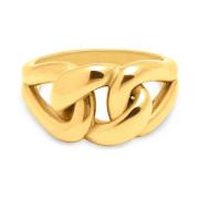 Nialaya Women's Gold Knot Ring Yellow, Dam