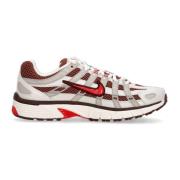 Nike Metalliska Låga Top Sneakers Summit White/Fire Red Multicolor, Da...