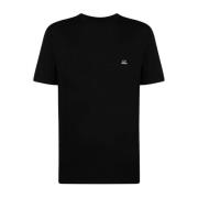 C.p. Company Svart Bomull T-shirt med Logotyp Black, Herr