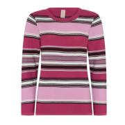 Skovhuus Randig Links Pullo Blus Dahlia Pink Multicolor, Dam