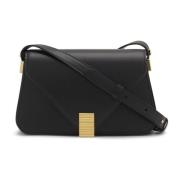 Lanvin Concerto Crossbody Väska i Svart Läder Black, Dam