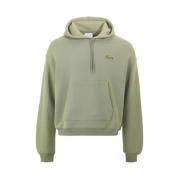 Lacoste Grön Hoodie Loose Fit Tröja Green, Herr