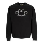 Iuter Svart Crew Neck Sweatshirt med Dogo Logo Black, Herr