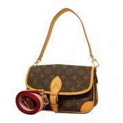 Louis Vuitton Vintage Pre-owned Tyg axelremsvskor Brown, Dam