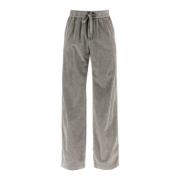 Dolce & Gabbana Corduroy Dragsko Jogger Byxor Gray, Herr