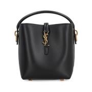 Saint Laurent Mini Axelväska med Cassandre Stängning Black, Dam