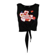 Love Moschino Bekväm Ärmlös Top Black, Dam