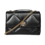 Tory Burch Svart Quiltad Läder Axelväska Black, Dam