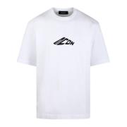 Dsquared2 Ikontryck Bomull T-shirt Fw24 White, Herr