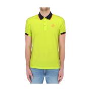 RefrigiWear Sunshine Yellow Cotton Polo med kontrasterande accenter Ye...