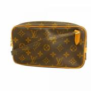 Louis Vuitton Vintage Pre-owned Tyg axelremsvskor Brown, Dam