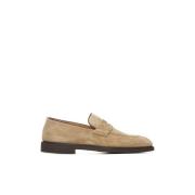 Brunello Cucinelli Hasselnöt Mocka Penny Loafers Brun Brown, Herr