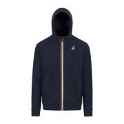 K-Way Blå Sportig Hoodie med Dragkedjefickor Blue, Herr