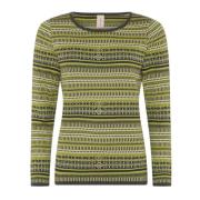 Skovhuus Mini Jaquard Pullover Blus Oasis Green, Dam