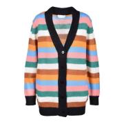 Weili Zheng Mjuk Mohair Blandning Kofta Multicolor, Dam