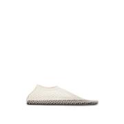 Christopher Esber Mesh Ballerina Flats Elegant Style White, Dam