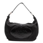 Prada Vintage Pre-owned Nylon axelremsvskor Black, Dam