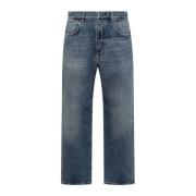 Givenchy Straight Fit Jeans med 4G Logo Blue, Herr