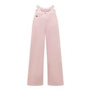 Ambush Wide Jeans Pink, Dam