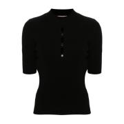 Twinset Studded High Neck Black Sweaters Black, Dam