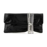 Jimmy Choo Svart Läder Clutch Väska Black, Dam