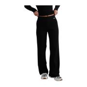 Aim'n Black Ribbed Wool Petite Wide Pants Black, Dam