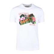 Bikkembergs Bomull Elastan T-shirt White, Herr