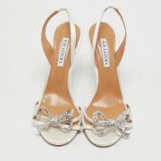 Aquazzura Pre-owned Pre-owned Satin sandaler White, Dam