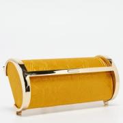 Carolina Herrera Pre-owned Pre-owned Satin kuvertvskor Yellow, Dam