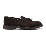 Doucal's Brun Mocka Loafers med Tofsar Brown, Herr