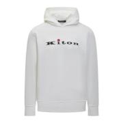 Kiton Hoodies White, Herr