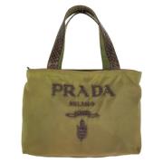 Prada Vintage Pre-owned Laeder axelremsvskor Green, Dam