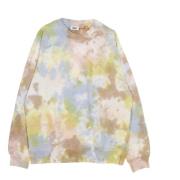 Obey Tie-Dye Crewneck Sweatshirt Lättvikts Fleece Multicolor, Herr