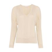 Liu Jo Gyllene Sweaters för Kvinnor Beige, Dam