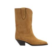 Isabel Marant Taupe Mocka Boho Chic Ankelboots Brown, Dam