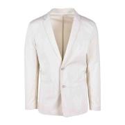 Paolo Pecora Beige Blazer för Män White, Herr