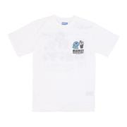 Market Vit Crew Neck Tee med Grafik White, Herr