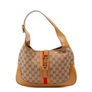 Gucci Vintage Pre-owned Canvas axelremsvskor Brown, Dam