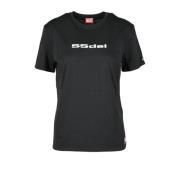 Diesel Svart T-shirt för kvinnor Black, Dam