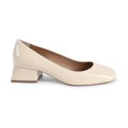 19v69 Italia Beige Chunky Heel Pumps Beige, Dam