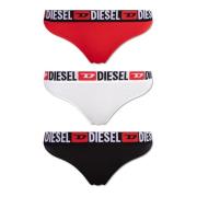 Diesel Trepack briefs med logotyp Multicolor, Dam