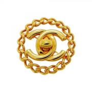 Chanel Vintage Pre-owned Metall chanel-smycken Yellow, Dam