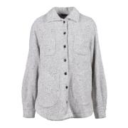 Kiton Lyxig Cashmere Silk Skjorta Gray, Dam