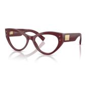 Dolce & Gabbana Röd Spets Glasögonbågar DG 3403 Brown, Dam