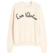 Valentino Broderad Jerseytröja Beige, Herr