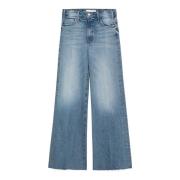 Mother Roller Fray Regular Jeans Blue, Dam