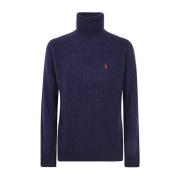 Ralph Lauren Långärmad Pullover I Ullkasjmir Blue, Herr