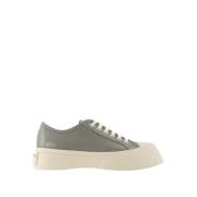 Marni Grå Läder Sneakers med Tjock Sula Gray, Herr