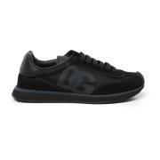 Dolce & Gabbana Svarta Sneakers med Logoed Tongue Black, Herr